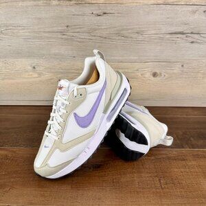 Nike Air Max Dawn Womens Size 8.5 White Purple Dawn Light Bone Black DC4068 100